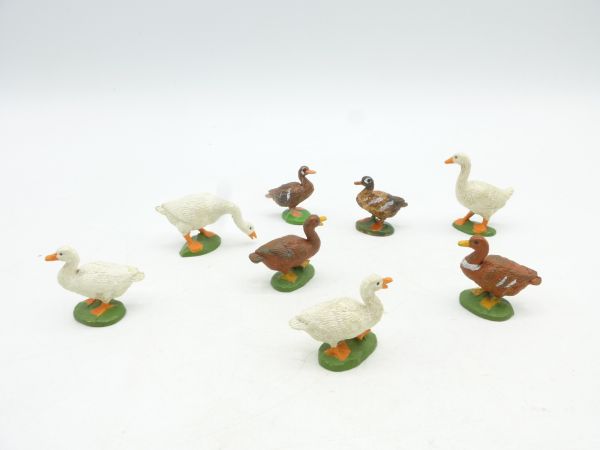Elastolin 8 geese + ducks - in original bag