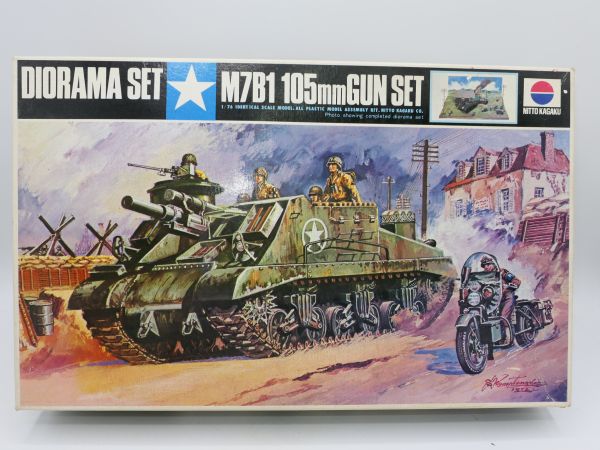 Nitto Kagaku 1:76 Diorama Sets M7 B1 105 mm Gun Set, No. 8 - orig. packaging