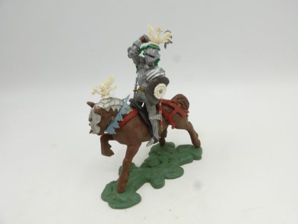 Britains Swoppets Knight on horseback with battleaxe + shield