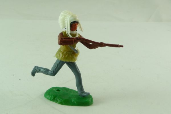 Elastolin Indian running, firing with rifle - extremely rare colour
