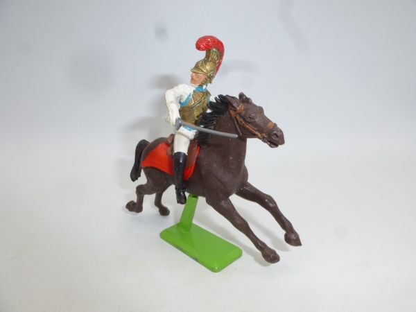Britains Deetail Waterloo soldier on horseback, white/gold uniform