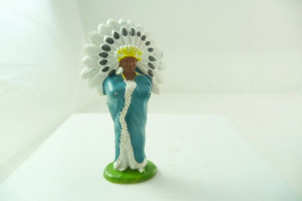 Britains Swoppets Indian chief standing with cape (blue) (made in HK)