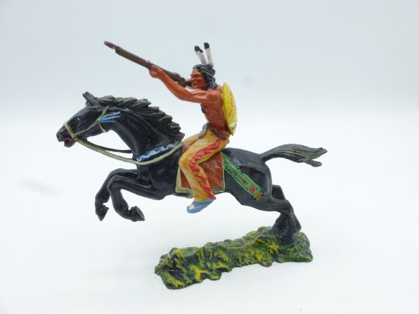 Elastolin 7 cm Indian on horseback with rifle, No. 6845, painting 2