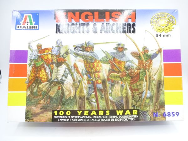 Italeri 1:32 English Knights & Archers, No. 6859 - orig. packaging, on cast