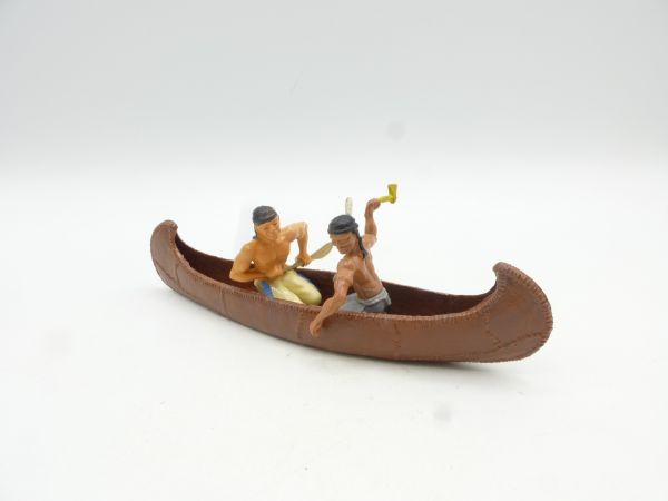 Starlux Canoe with 2 Indians (hard plastic) - extremely rare