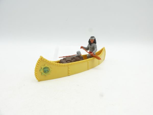 Timpo Toys Canoe with Apache (grey) + cargo - modification
