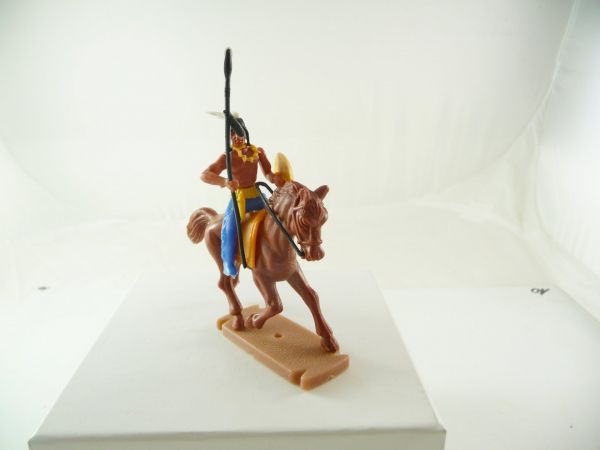 Plasty Indian riding with spear and shield