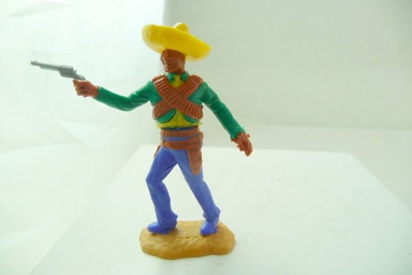 Timpo Toys Mexikaner stehend, Pistole schießend, grün/gelb