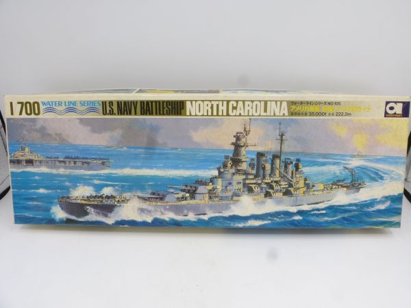 Aoshima 1:700 U.S. Navy Battleship "North Carolina" - not complete