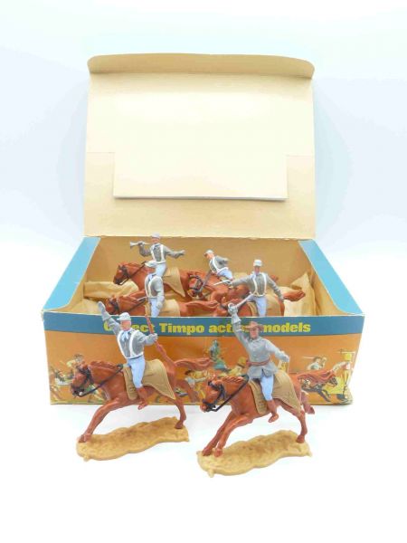 Timpo Toys Bulk box with 6 Confederate Army soldiers on horseback 2nd version - box top