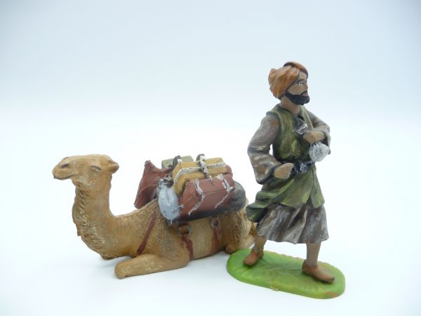 Umbau 7 cm Kamel liegend mit Beduine - toller Umbau, passend zu 7 cm Figuren