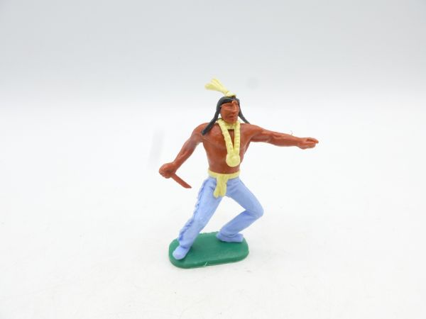 Timpo Toys Indianer 2. Version mit seltener hellgelber Feder