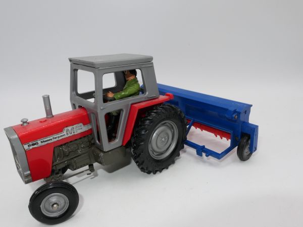 Britains Deetail Traktor mit Fahrer + Ransomes Seeds Drill - nicht ganz komplett