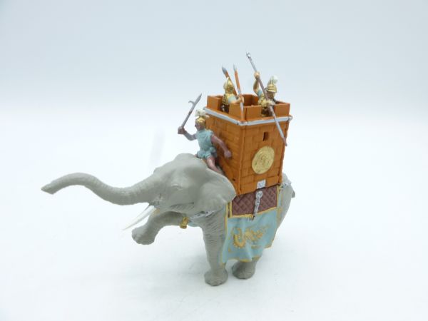 War elephant with basket + 2 warriors + 1 rider / guide