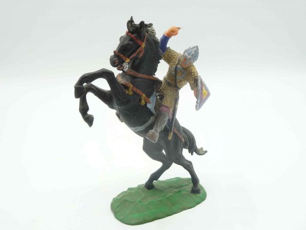 Elastolin 7 cm Norman with sword on horseback, No. 8884 - great figure