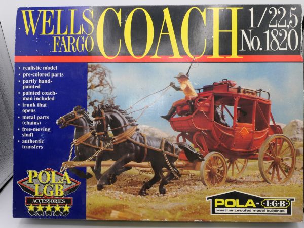 Rare ambush stagecoach (kit from Pola) - orig. packaging, unused