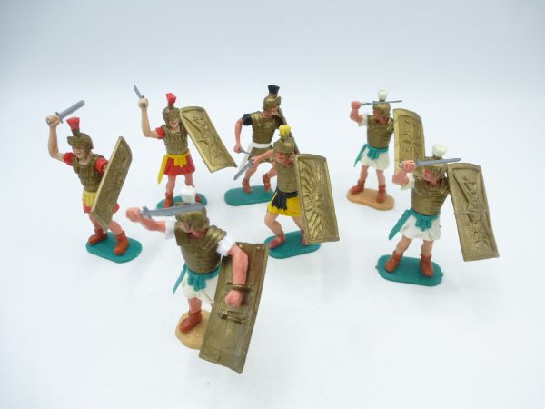 Timpo Toys Set of Romans (7 figures) - each with 1 shield loop torn