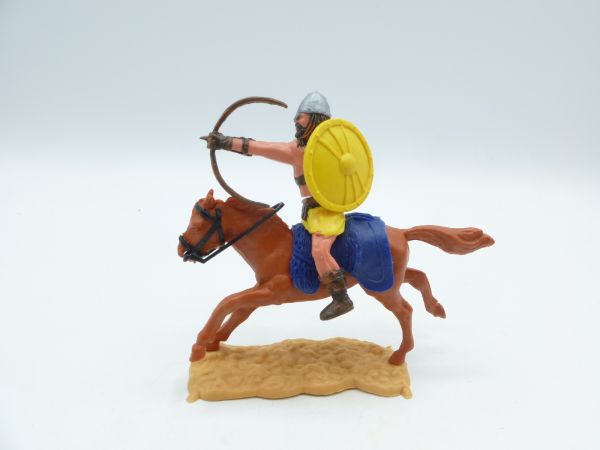 Timpo Toys Viking on horseback, archer with dark yellow shield
