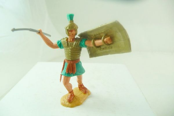 Timpo Toys Römer stehend (grün), Pilum werfend - sehr guter Zustand