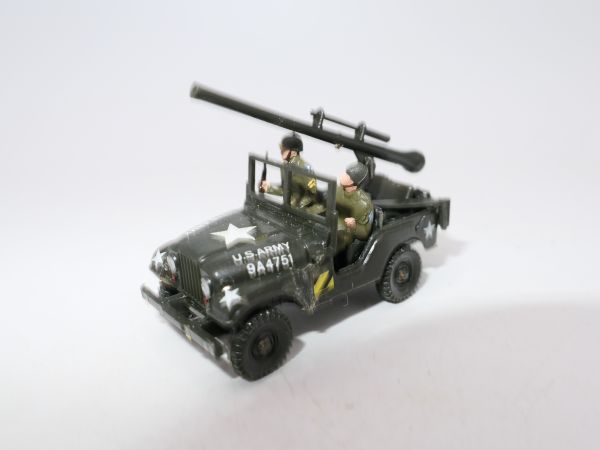 Roco Minitanks US Army jeep with bazooka, crew + decals