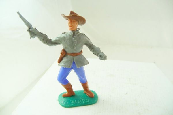 Timpo Toys Confederate Army soldier 1st version, officer with pistol