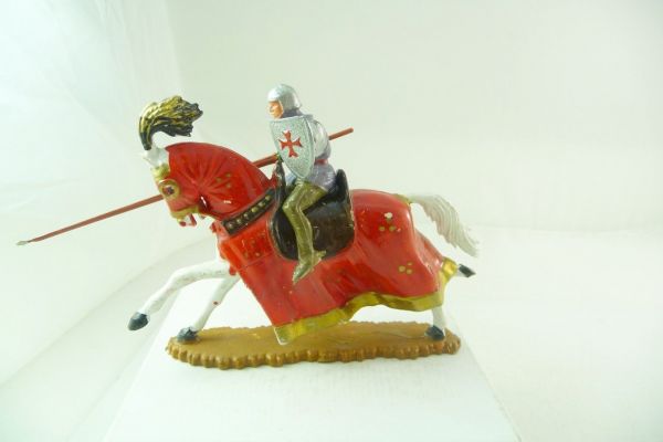 Starlux Lanzenreiter auf tollem Pferd - frühe Figur, s. Fotos