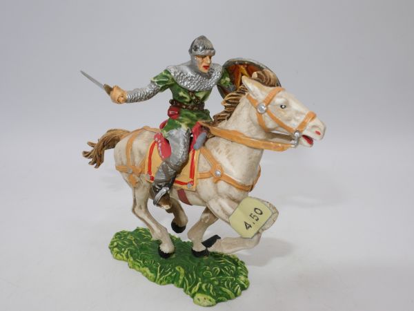 Elastolin 7 cm Norman with sword on horseback, no. 8856, painting 2