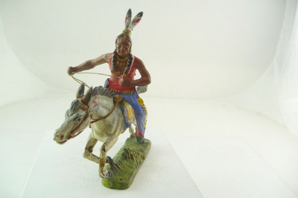 Plastinol Indian riding with lasso - extremely rare
