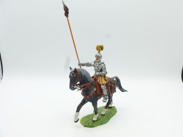 Preiser 7 cm Lancer on pacing horse, # 9087 - top condition