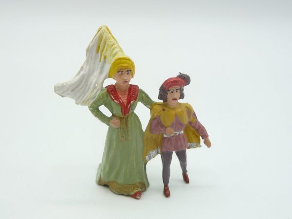 Merten 4 cm Court lady with squire - great colouring