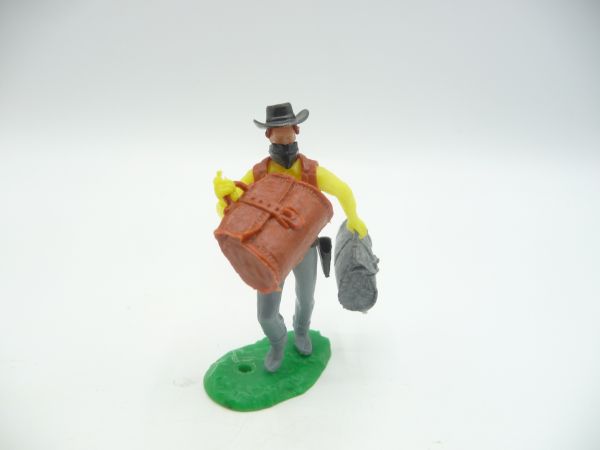 Elastolin 5,4 cm Bandit laufend mit 2 Geldtaschen