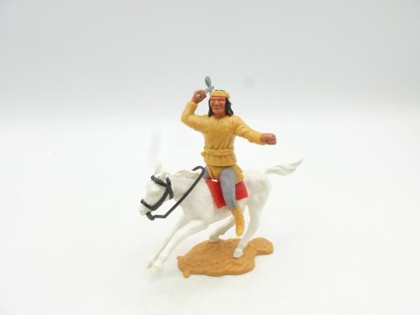 Timpo Toys Apache reitend mit Apachenhose (grau/beige)