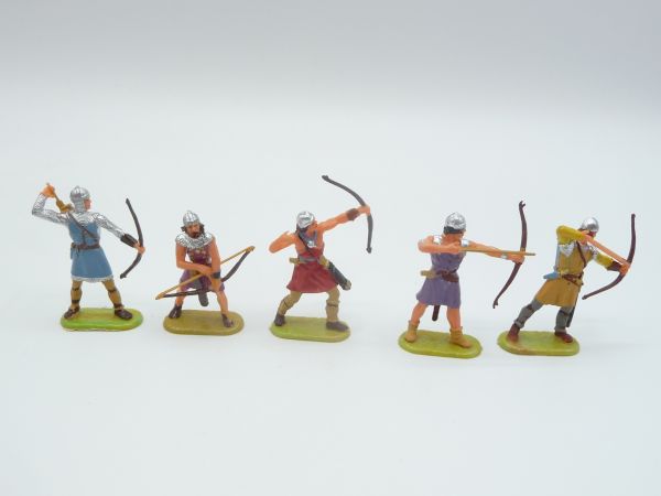 Elastolin 4 cm Complete set of Norman archers - brand new