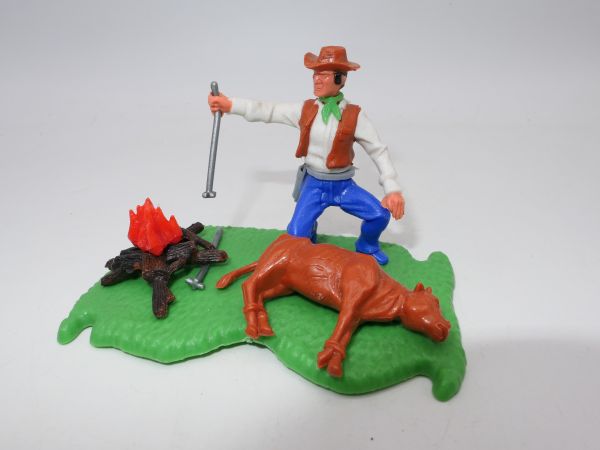 Timpo Toys Calf branding diorama incl. 2 branding irons - top condition