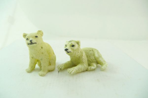 Elastolin soft plastic 2 ice bear cubs