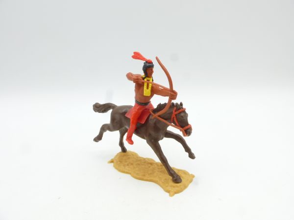 Timpo Toys Indian 2nd version on horseback, shooting bow