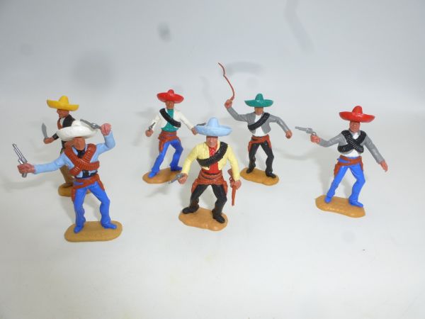 Timpo Toys Mexikaner zu Fuß (6 Figuren) mit helleren Händen - schöner Satz