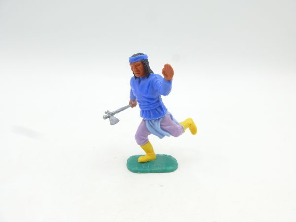 Timpo Toys Apache running with tomahawk, medium blue