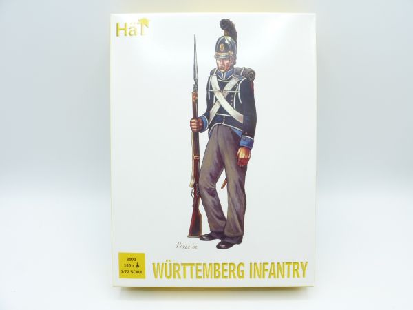HäT 1:72 Württemberg Infantry, No. 8093 - orig. packaging, parts on cast