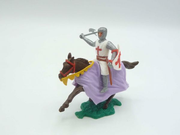 Timpo Toys Crusader 1st version riding, with battleaxe