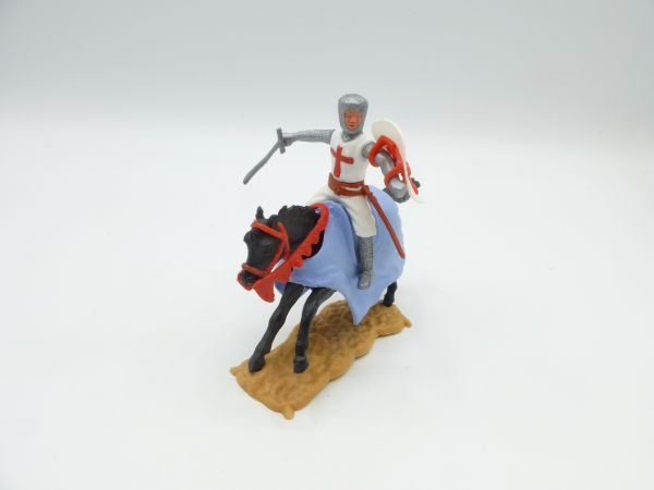 Timpo Toys Crusader 2nd version riding with Sword + Shield