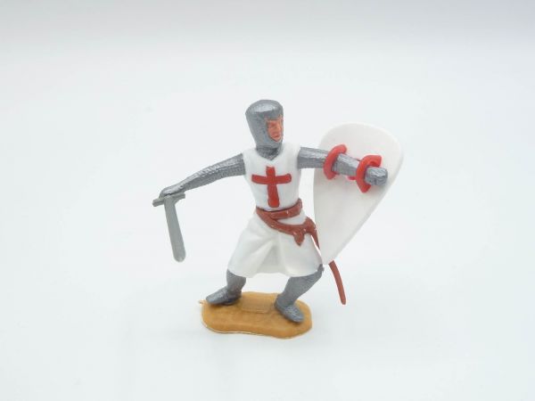 Timpo Toys Kreuzritter 2. Version stehend mit Schwert seitlich