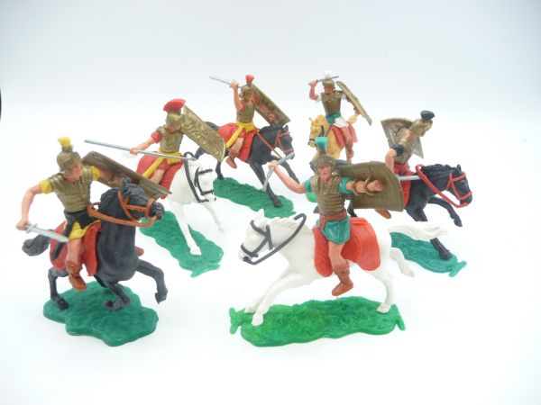 Timpo Toys Nice set of Romans on horseback (6 figures) - loops ok