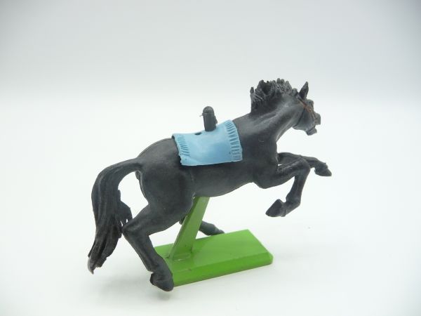 Britains Deetail Horse jumping, black, light blue blanket