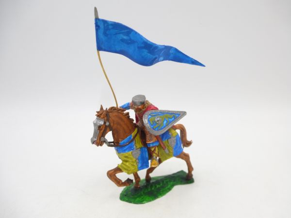 Norman riding with shield + banner - great 4 cm modification