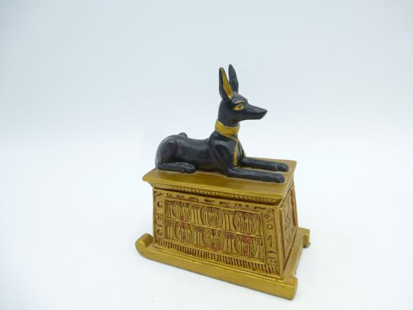 Egyptian chest with Anubis, removable lid