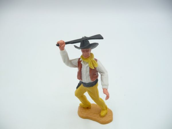 Timpo Toys Cowboy 2. Version stehend, Kolben schlagend - selten