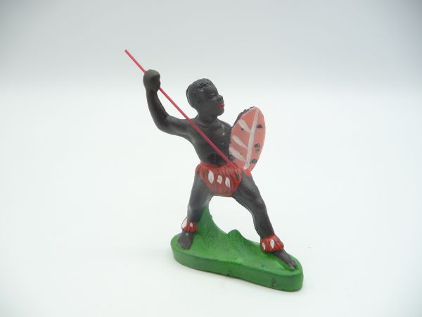 Afrikaner Speer werfend mit Schild (rosa)