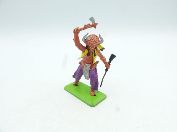 Britains Deetail Indian with tomahawk on top + rifle (purple trousers)