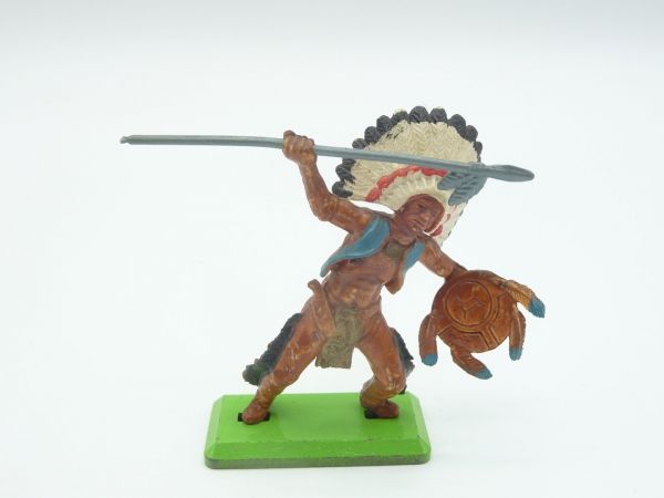Britains Deetail Indian 2nd version standing, throwing spear
